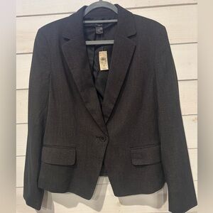 Ann Taylor NWT Charcoal Textured Blazer in size 12
